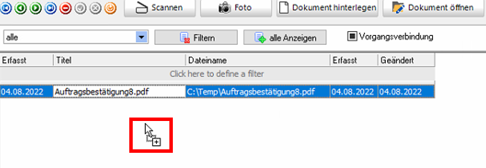 Dokumentverwaltung mit Drag & Drop