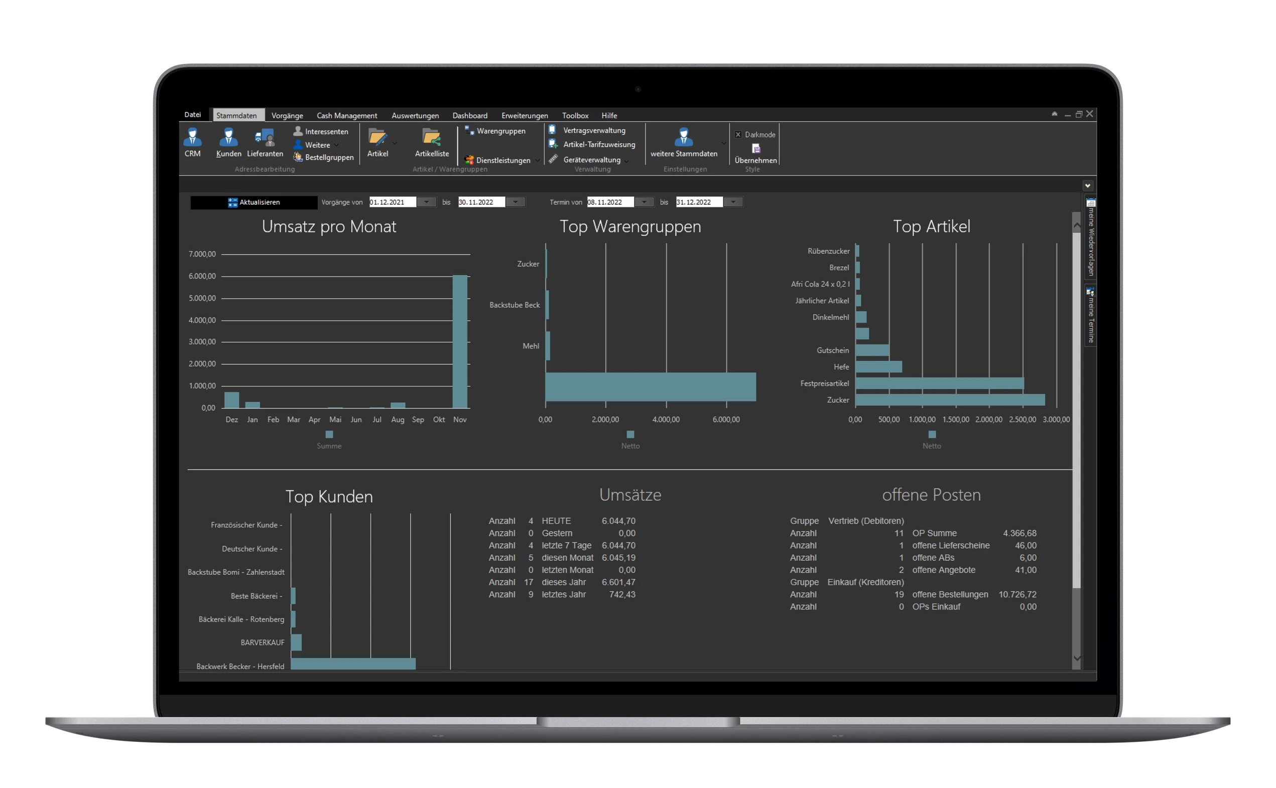 Warenwirtschaftssystem des X9 AFS-Manager