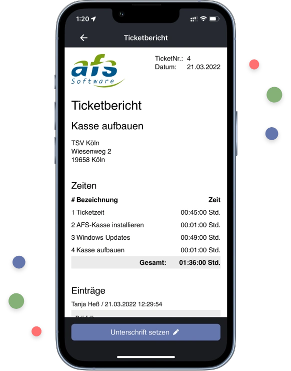 ticketbericht
